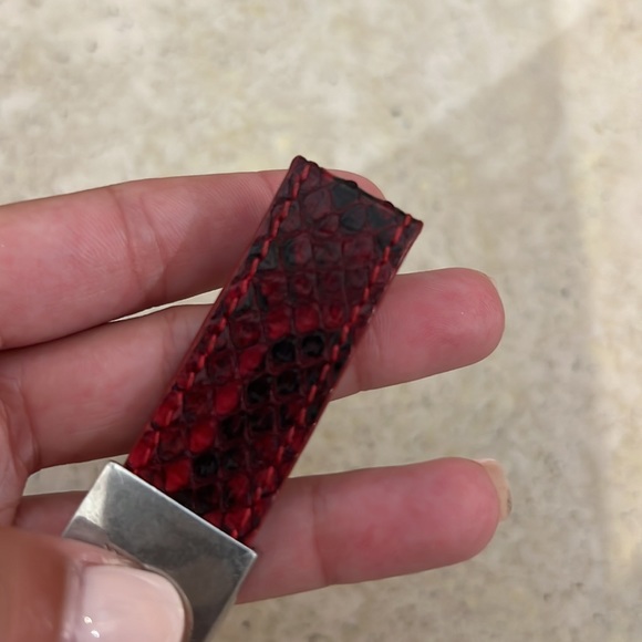 AUTHENTIC Michael Louis New York python keychain NEVER USED - Picture 3 of 3